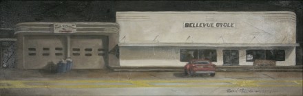 Oil painting "Bellevue Cycle" by Brad Blackman
